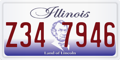 IL license plate Z347946