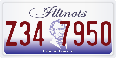 IL license plate Z347950