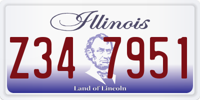 IL license plate Z347951