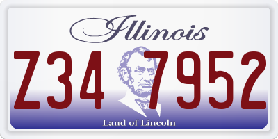 IL license plate Z347952