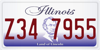 IL license plate Z347955