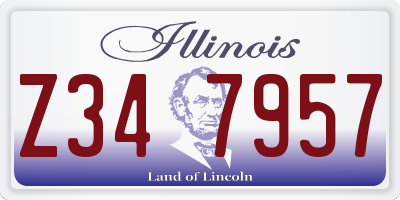 IL license plate Z347957