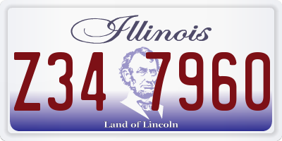 IL license plate Z347960