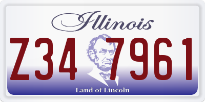 IL license plate Z347961