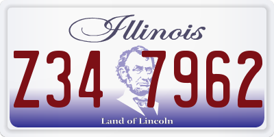 IL license plate Z347962