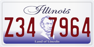 IL license plate Z347964