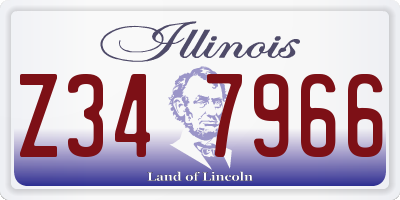 IL license plate Z347966