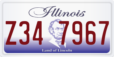 IL license plate Z347967