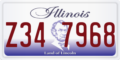 IL license plate Z347968