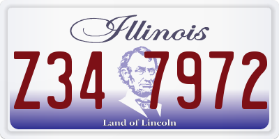 IL license plate Z347972