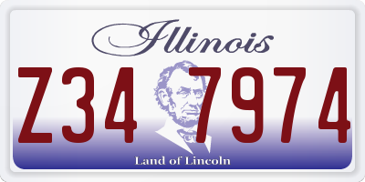 IL license plate Z347974
