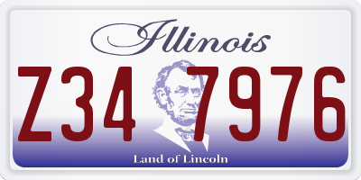 IL license plate Z347976
