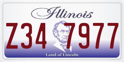 IL license plate Z347977