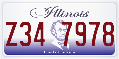 IL license plate Z347978
