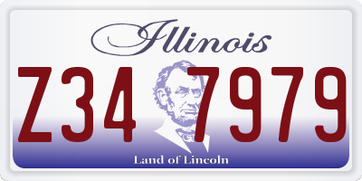 IL license plate Z347979