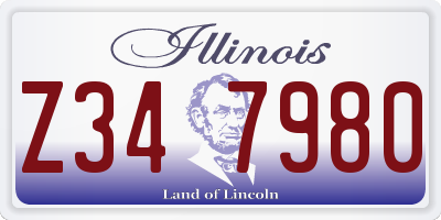 IL license plate Z347980