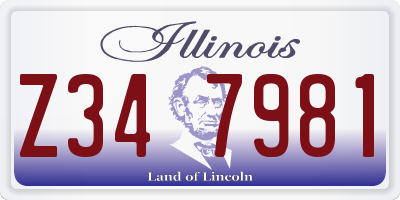IL license plate Z347981