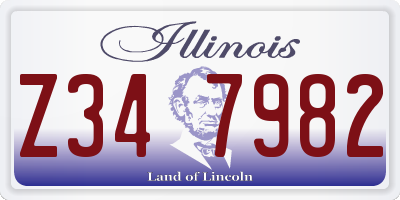 IL license plate Z347982