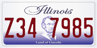 IL license plate Z347985