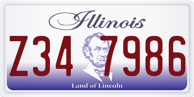 IL license plate Z347986