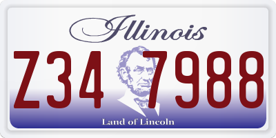 IL license plate Z347988