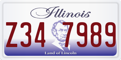 IL license plate Z347989