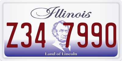 IL license plate Z347990