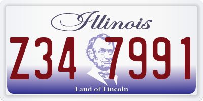 IL license plate Z347991
