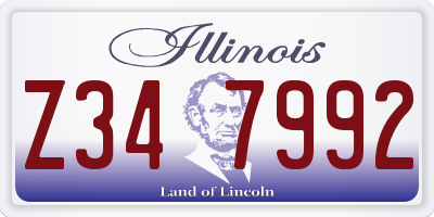 IL license plate Z347992