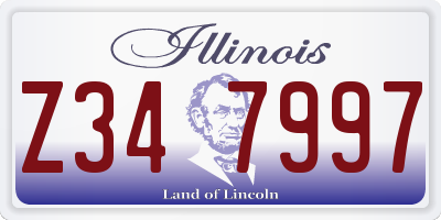 IL license plate Z347997