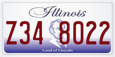 IL license plate Z348022
