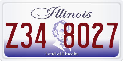 IL license plate Z348027