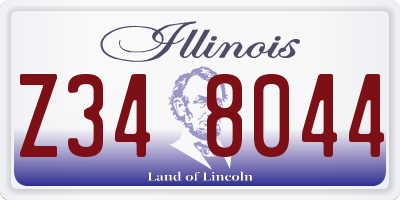 IL license plate Z348044