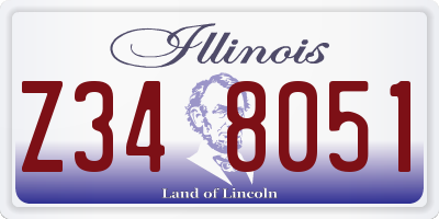 IL license plate Z348051