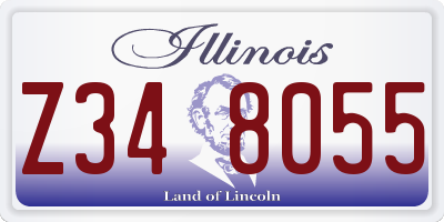 IL license plate Z348055