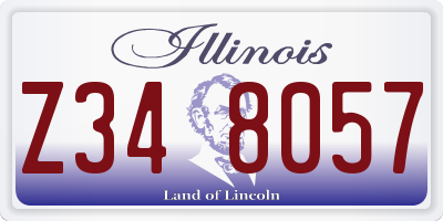 IL license plate Z348057