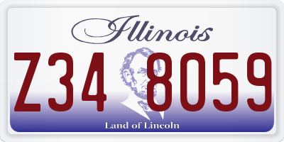 IL license plate Z348059