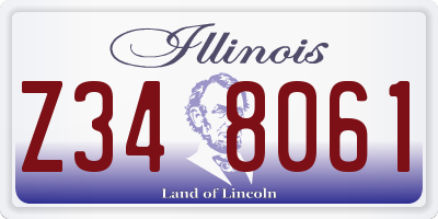 IL license plate Z348061