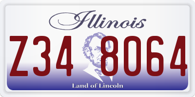 IL license plate Z348064