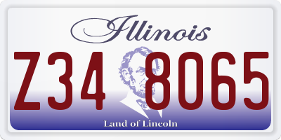 IL license plate Z348065
