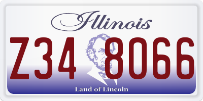 IL license plate Z348066