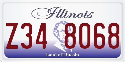 IL license plate Z348068