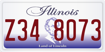IL license plate Z348073