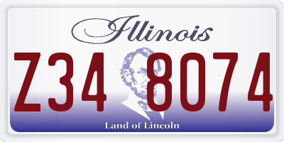 IL license plate Z348074