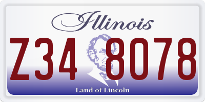 IL license plate Z348078