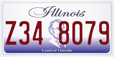 IL license plate Z348079