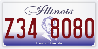 IL license plate Z348080