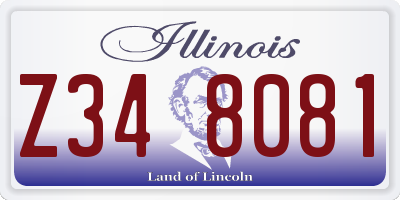 IL license plate Z348081