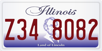 IL license plate Z348082
