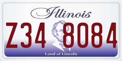 IL license plate Z348084
